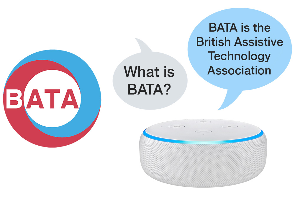 BATA logo with Alexa digital assistant