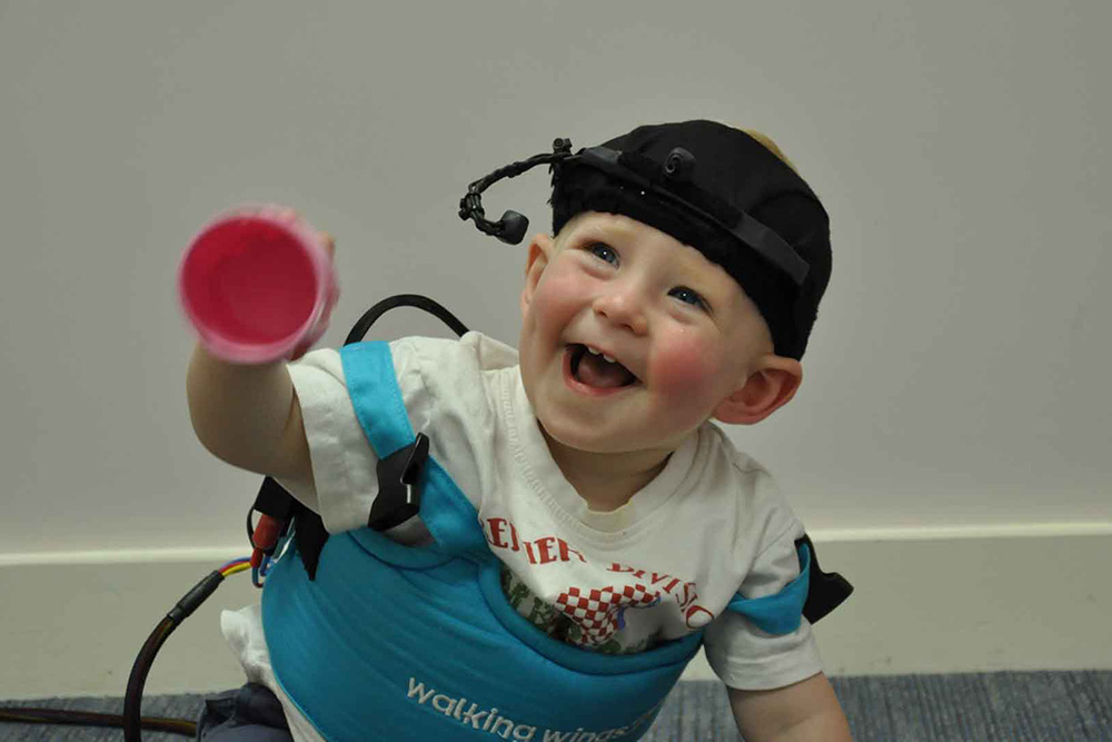 Baby with eye tracker