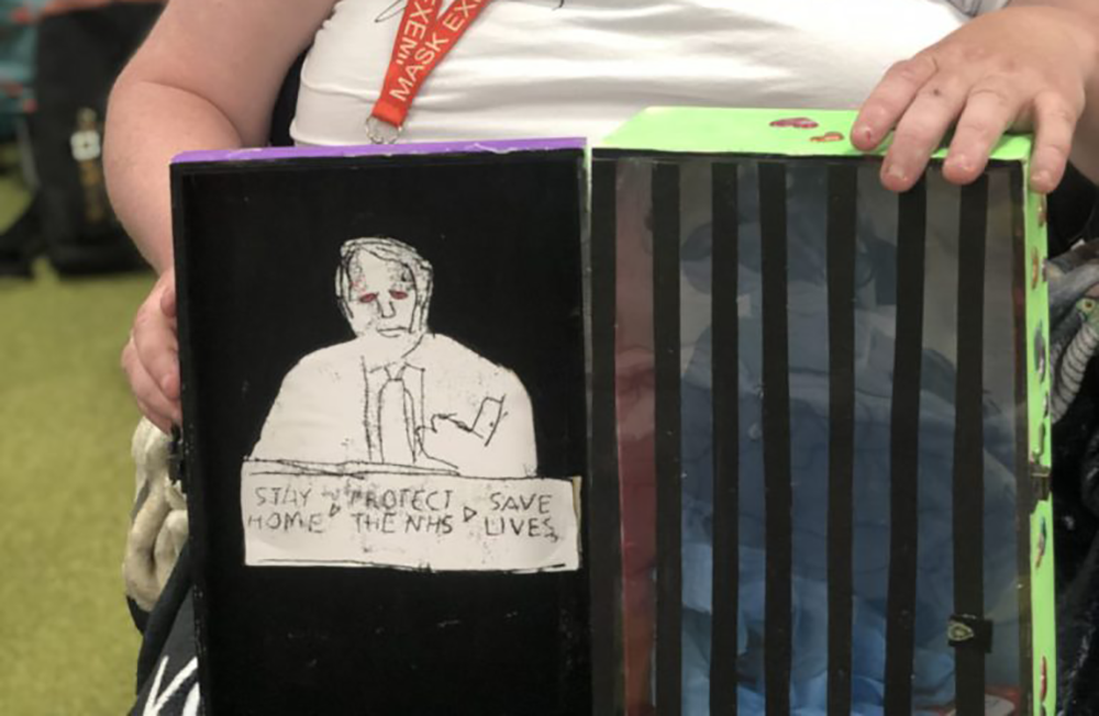 a memory box with prison bars