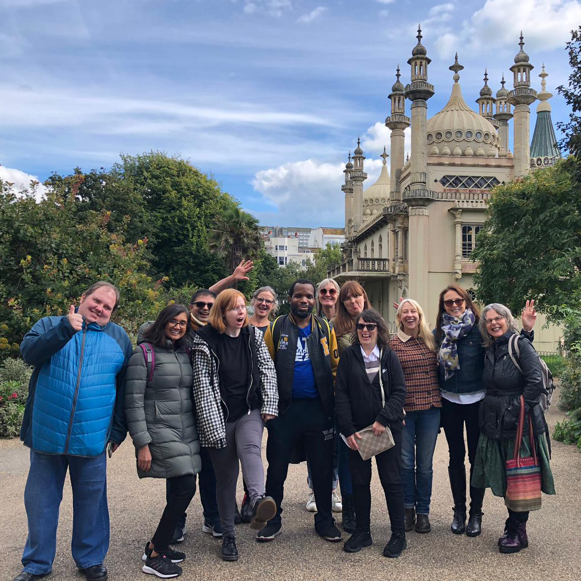 group of people in park