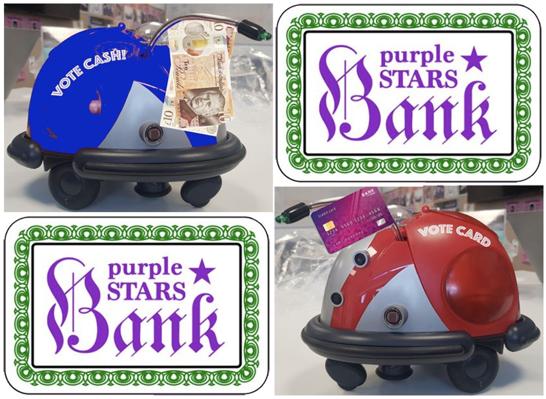 2 robots, one with cash , one with card