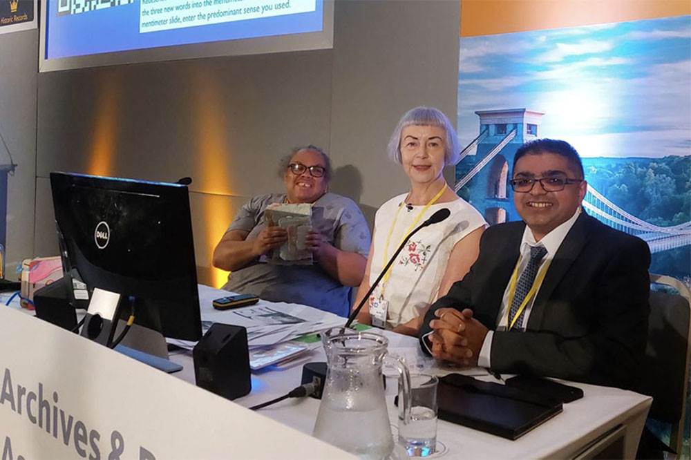 three people on a panel
