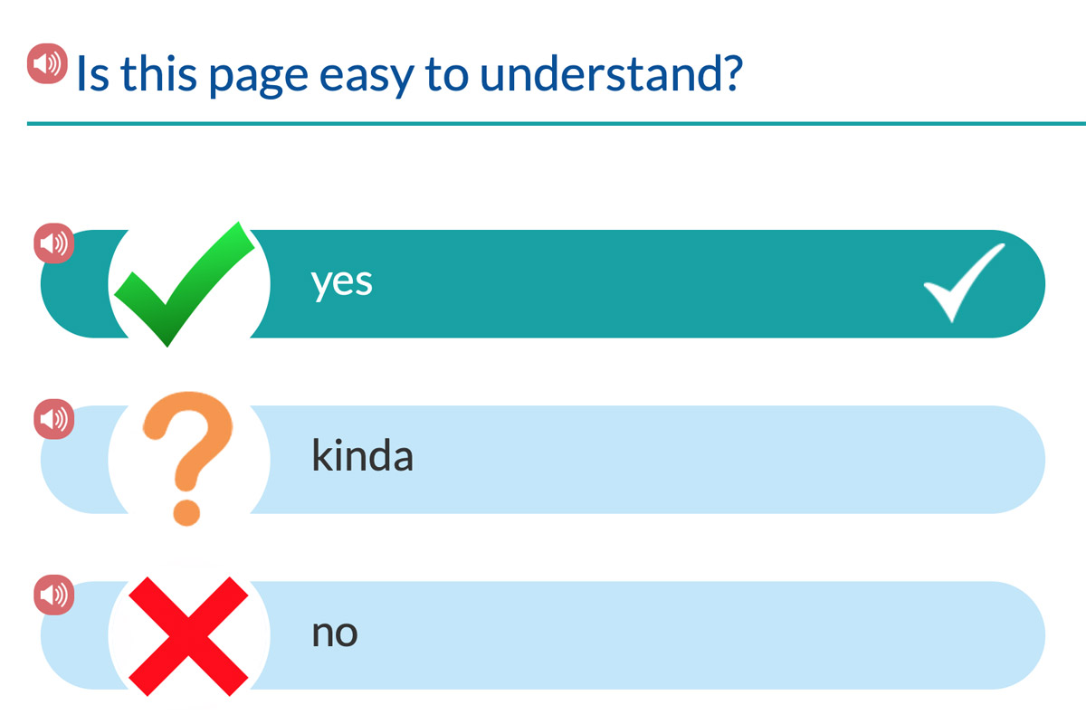 EasySurvey question with audio buttons