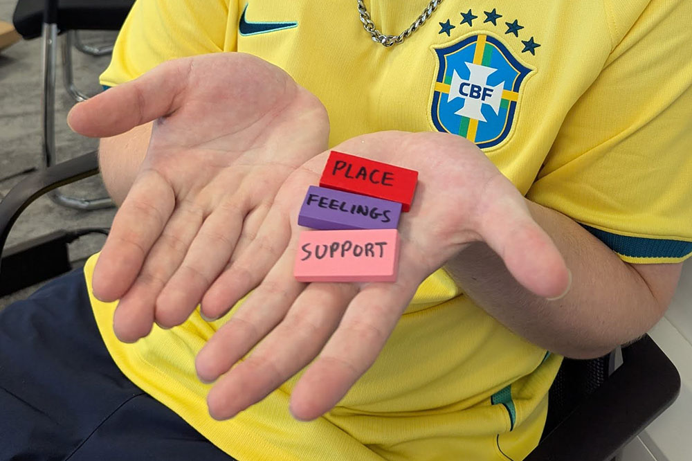 Talk Tiles in hands