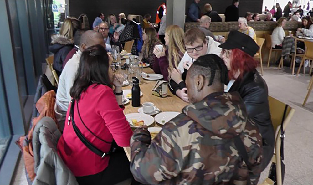 people at a table